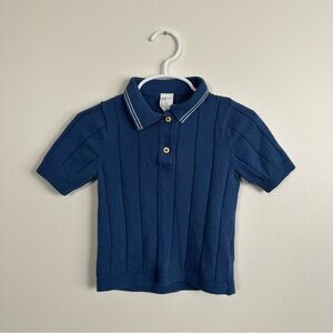H&M Blue Knit Polo Shirt 2T